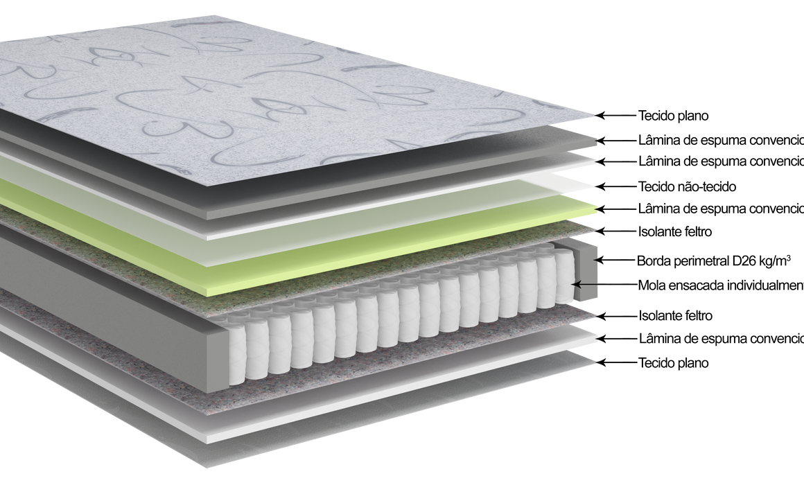 Adapto - Ecoflex (Colchão + Box Casa Vix) Apenas tamanho casal - Imagem 2